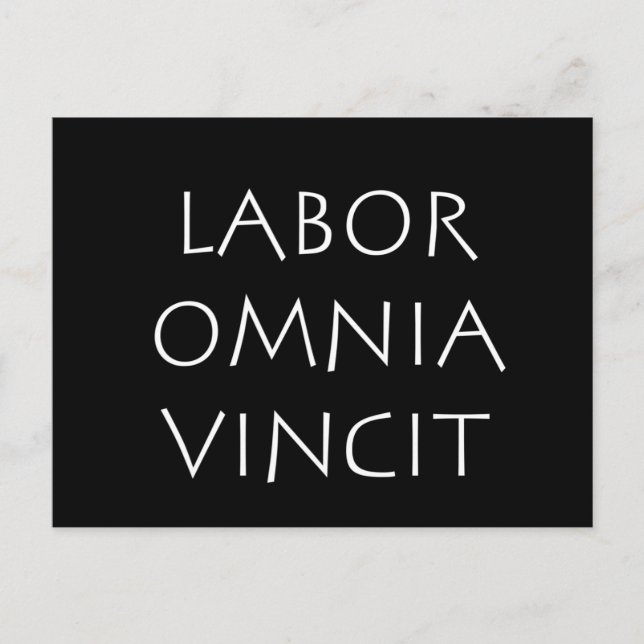 Labor omnia vincit postkarte (Vorderseite)