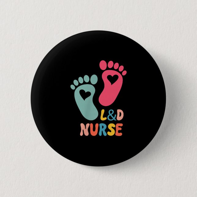 Labor- und Entbindungskrankenschwester-Shirt L&amp Button (Vorderseite)