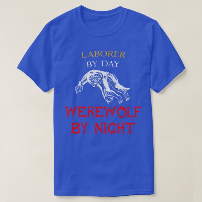 Laborant by Day Werewolf durch nächtliche Hallowee T-Shirt (Design vorne)
