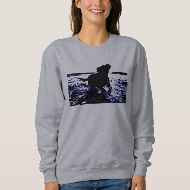 Laboratoire de noir du sweatshirt des femmes (Devant)