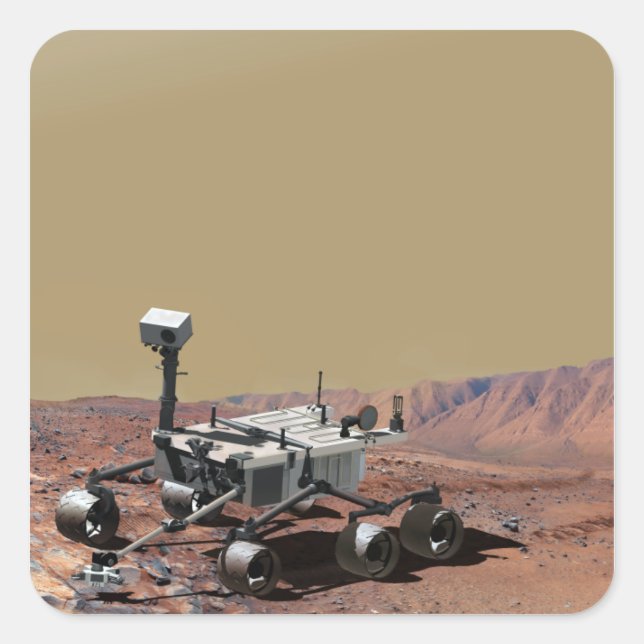 Laboratorium für Mars Quadratischer Aufkleber (Vorderseite)