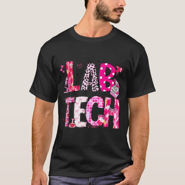 Laboratory Tech Valentines Day Medical Lab Tech La T-Shirt (Vorderseite)