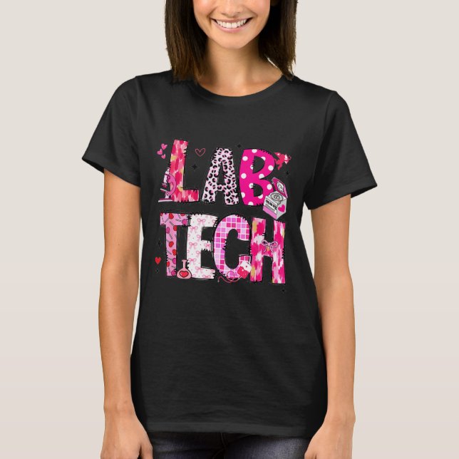 Laboratory Tech Valentines Day Medical Lab Tech La T-Shirt (Vorderseite)