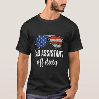 Laboraushelfer außer Dienst Amerikanische Flagge S T-Shirt