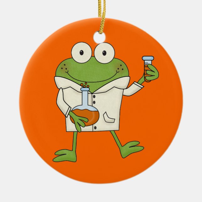 Laborfrosch Keramikornament (Vorne)