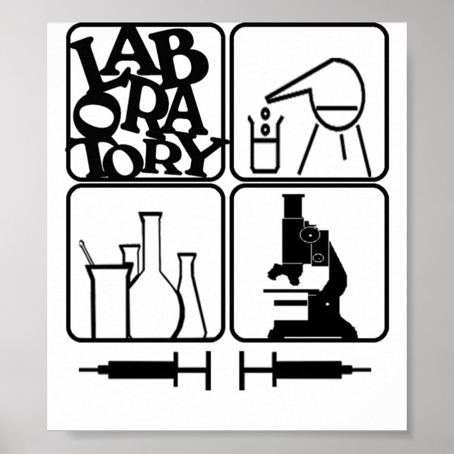 LABORPOSTER - BEAKER, SYRINGER POSTER (Vorne)