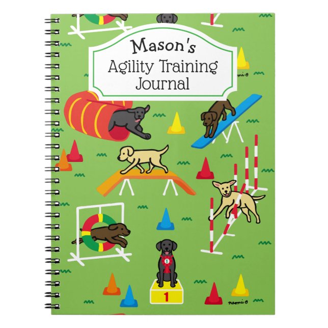 Laborrador Retriever Dog Agility Training Notizblock (Vorderseite)