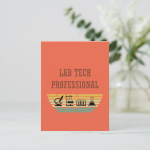 Labortechniker Profi Sonnenuntergang Retro Postkarte