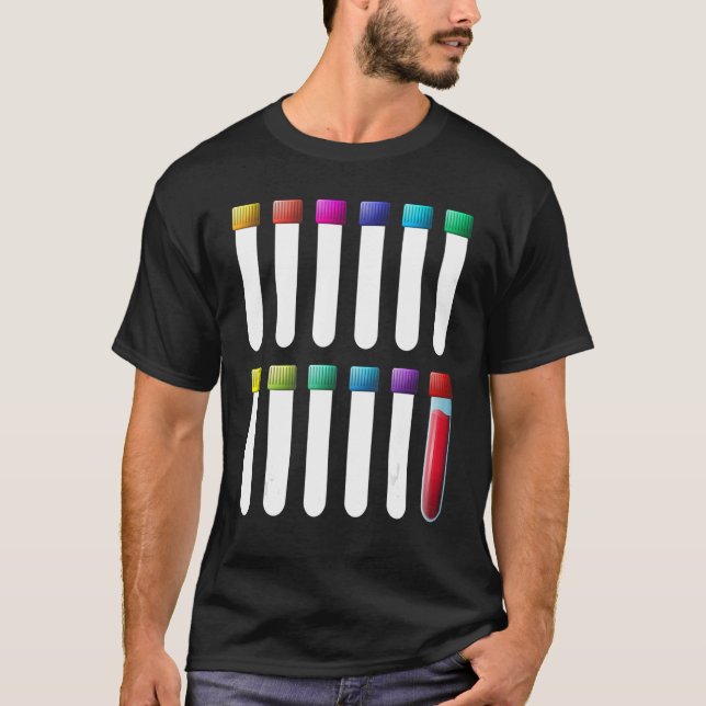 Laborteströhren Phlebotomist Phlebotomie Männer T-Shirt (Vorderseite)