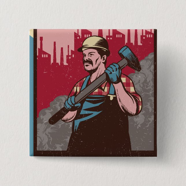 Labour Man Button (Vorderseite)