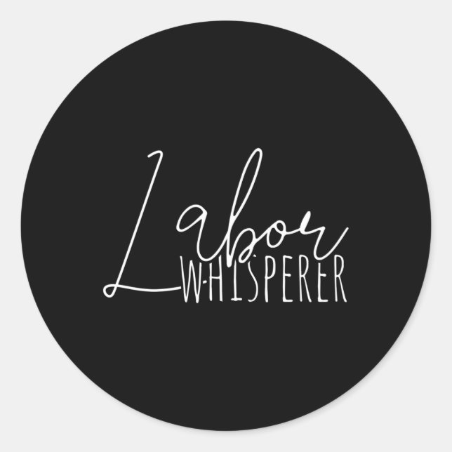 Labour Whisperer Doula Runder Aufkleber (Vorderseite)