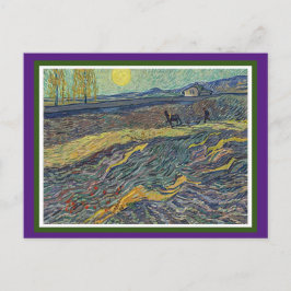 Laboureur dans un Champ, Van Gogh, Fine Art Postkarte