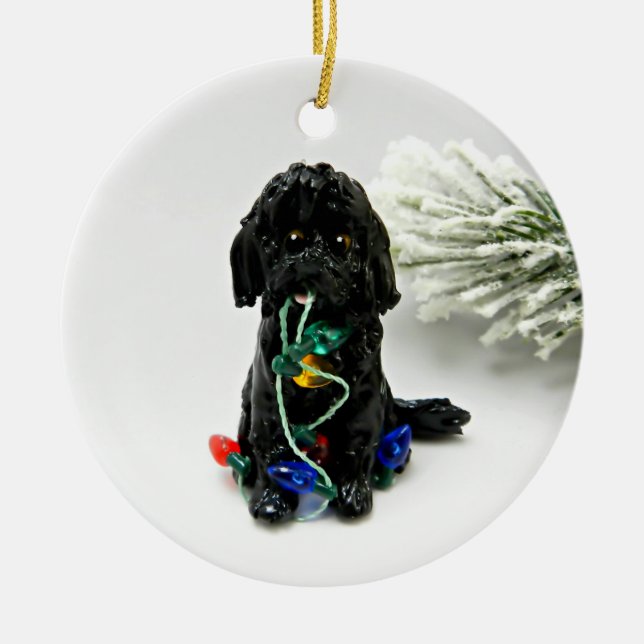 Labra Doodle Golden Doodle Dog Weihnachtsschmuck (Vorne)