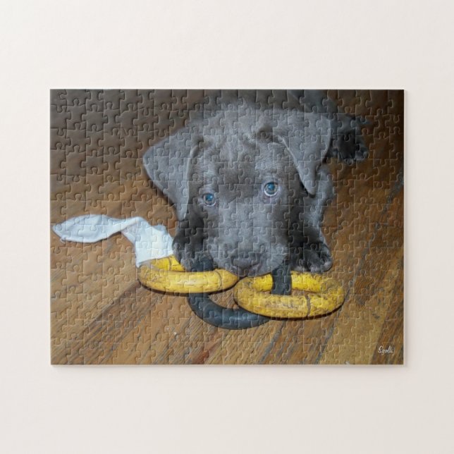 Labrabull-Welpen-Puzzle (Horizontal)