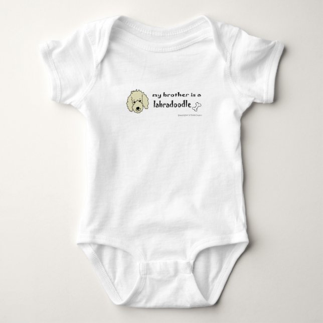 labradoodell baby strampler (Vorderseite)