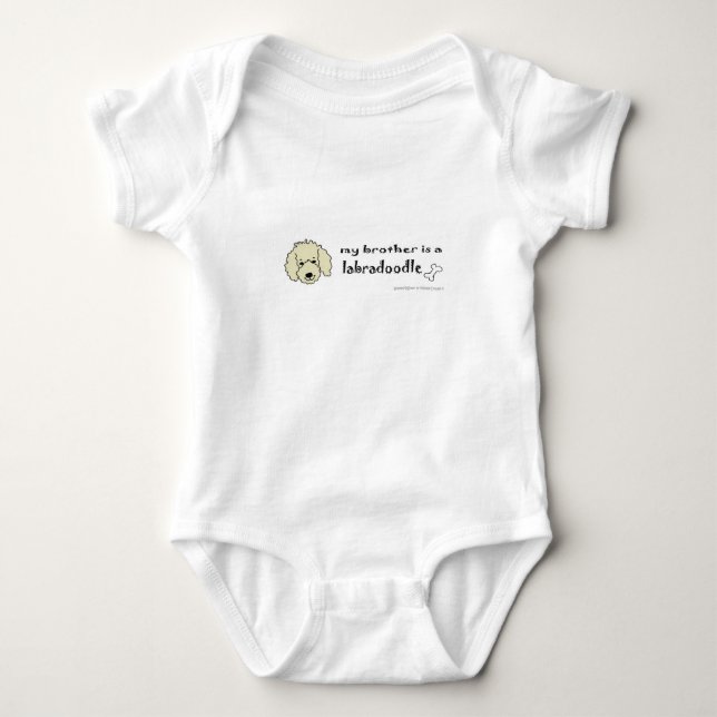 labradoodell baby strampler (Vorderseite)