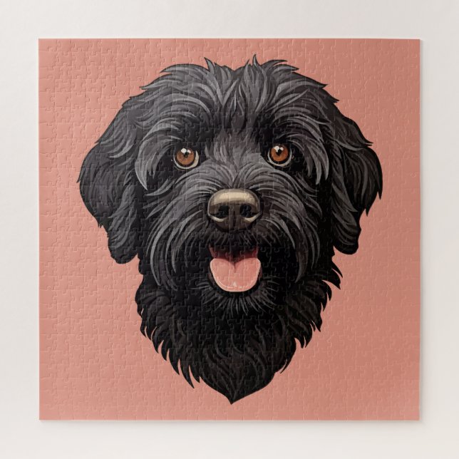 Labradoodle Black Dog (Vertikal)