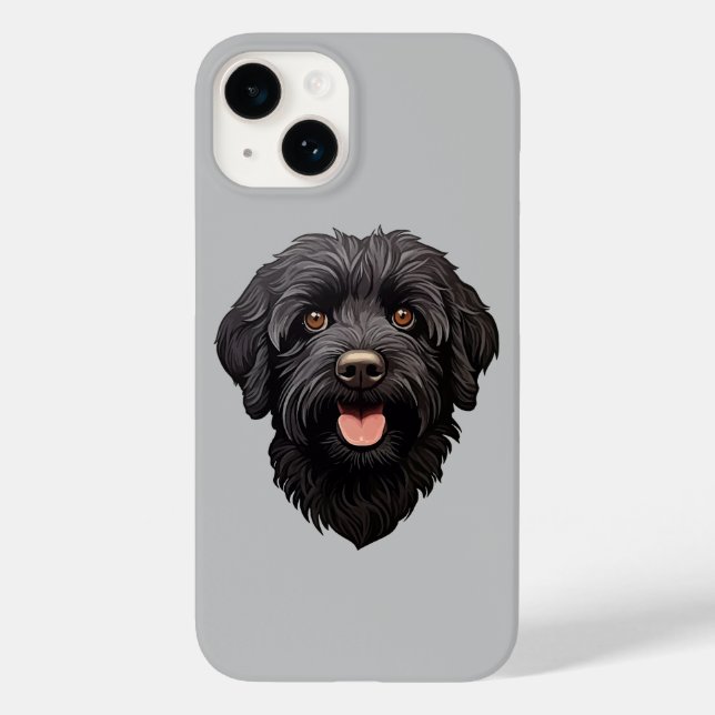 Labradoodle Black Dog Case-Mate iPhone 14 Hülle (Rückseite)