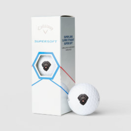 Labradoodle Black Dog Golfball