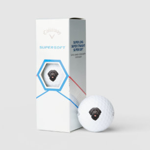 Labradoodle Black Dog Golfball