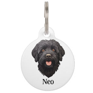 Labradoodle Black Dog Haustiermarke