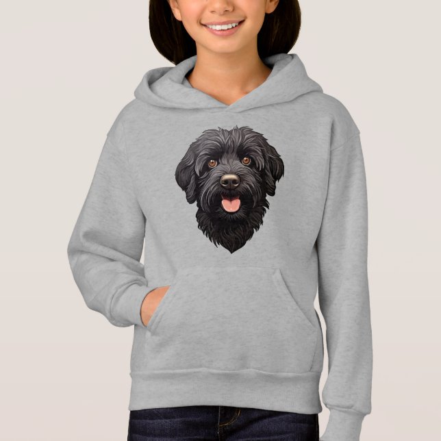 Labradoodle Black Dog Hoodie (Vorderseite)