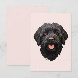 Labradoodle Black Dog Karte