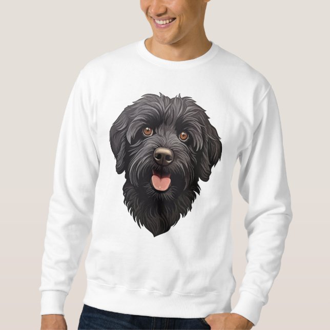 Labradoodle Black Dog Sweatshirt (Vorderseite)