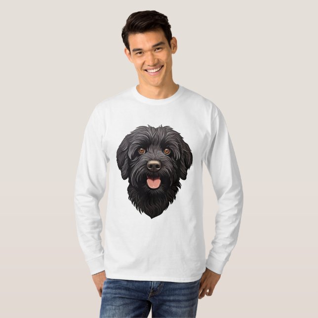 Labradoodle Black Dog T-Shirt (Vorne ganz)