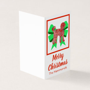 Labradoodle Chien de Noël et Carte de mâchoire ver
