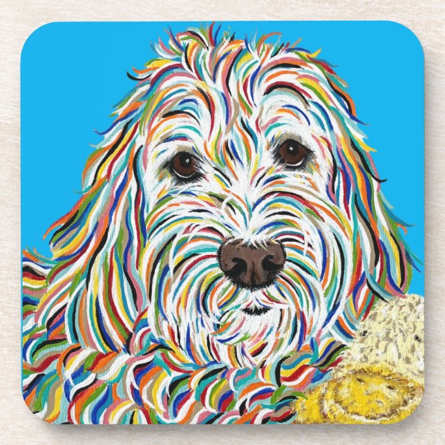 LABRADOODLE COASTER GETRÄNKEUNTERSETZER (Vorderseite)