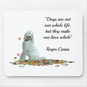 Labradoodle Dog In Leaves Mouse Pad Mousepad