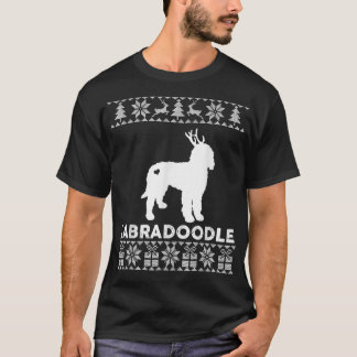 Labradoodle Dog Pet Lover Rentier Ugly Christmas T-Shirt