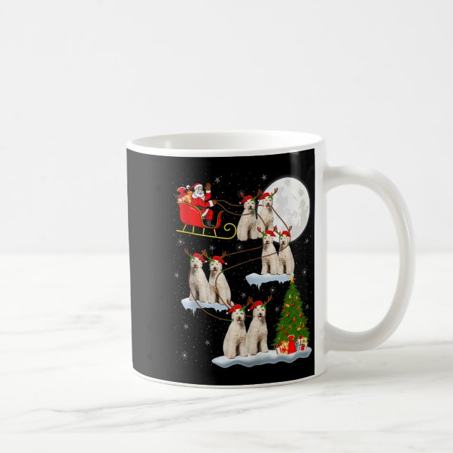 Labradoodle Dog Santa Sleigh Flying Funny Magical  Kaffeetasse (Rechts)