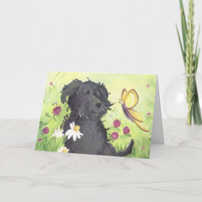 Labradoodle Doodle / Birthday Card Karte (Vorderseite)