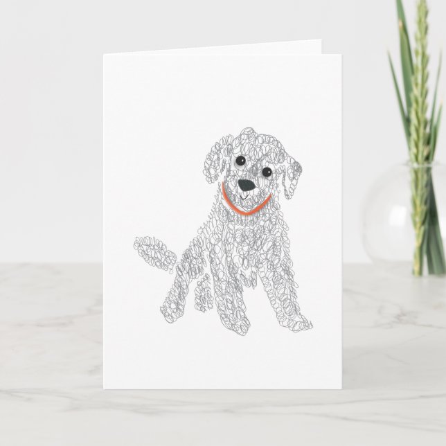 Labradoodle Doodle Karte (Vorderseite)