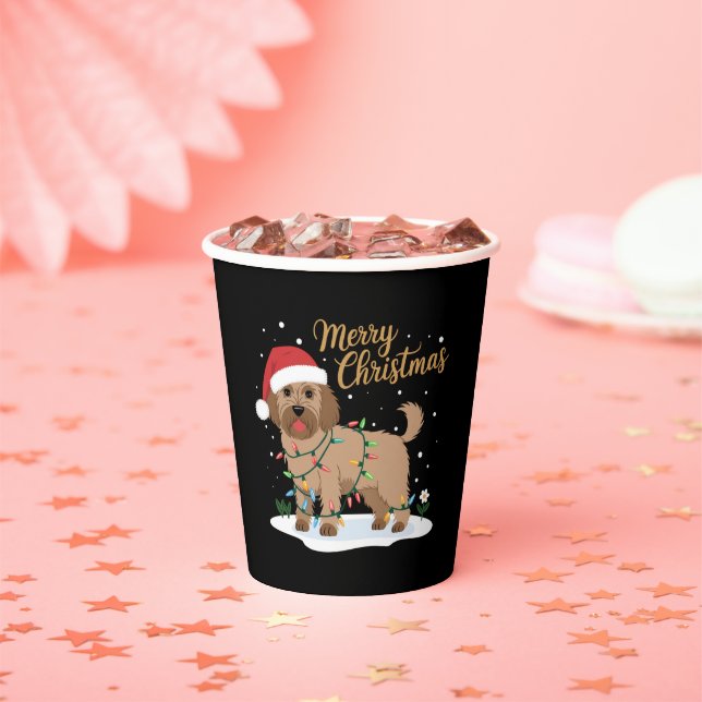 Labradoodle Frohe Weihnachten Weihnachten Weihnach Pappbecher (Insitu)