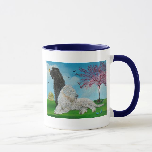 Labradoodle Frühling Tasse (Rechts)