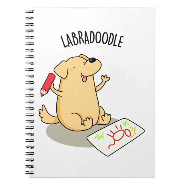 Labradoodle Funny Labrador Dog Pub Notizblock (Vorderseite)