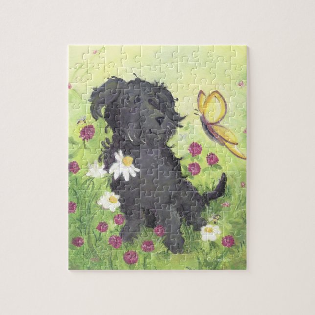Labradoodle Gekritzel-Hund/Puzzlespiel (Vertikal)