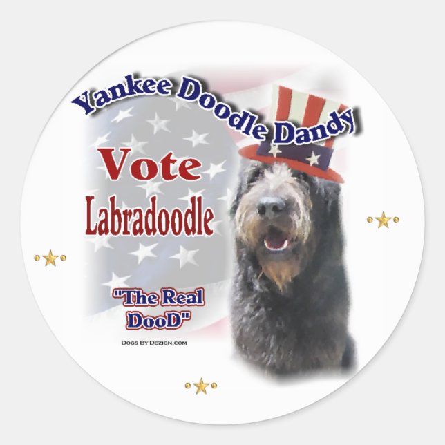 Labradoodle-Geschenke Runder Aufkleber (Vorderseite)