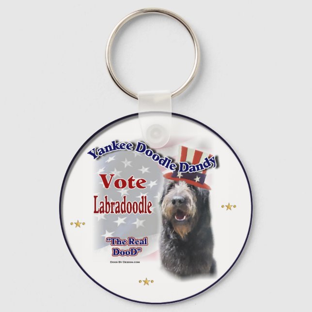 Labradoodle-Geschenke Schlüsselanhänger (Vorderseite)
