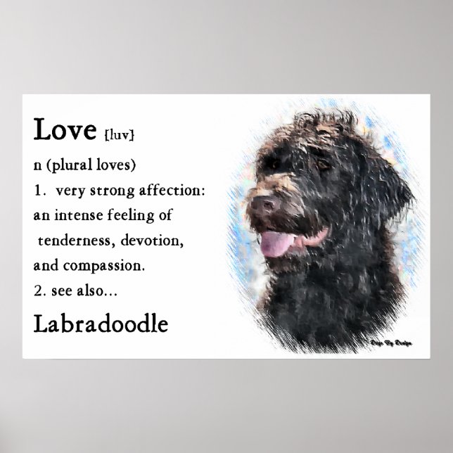 Labradoodle gibt Kunstdrucke Poster (Vorne)