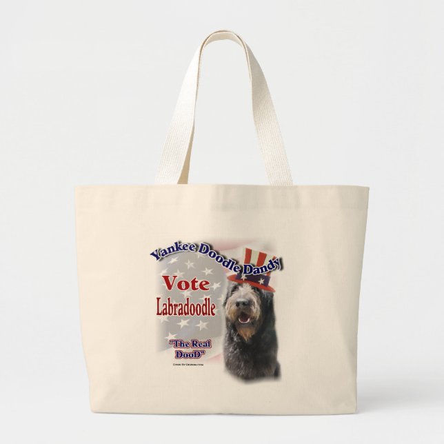 Labradoodle gibt Tasche (Vorne)