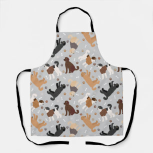 Labradoodle / Goldendoodle Bones and Paws Apron Schürze