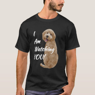 Labradoodle Goldendoodle Ich beobachte Sie Hunde-L T-Shirt
