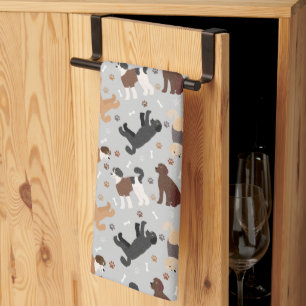 Labradoodle/Goldendoodle Knochen und Paare Geschirrtuch