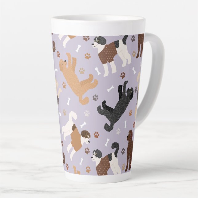 Labradoodle/Goldendoodle Knochen und Paare Milchtasse (Rechte Ecke)