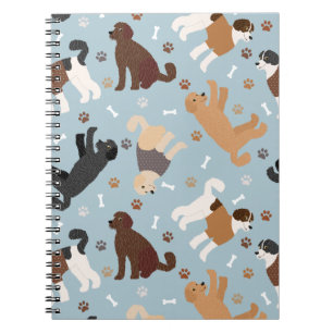 Labradoodle/Goldendoodle Knochen und Paare Notizblock