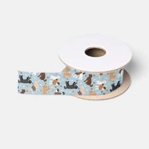 Labradoodle/Goldendoodle Knochen und Paare Satinband